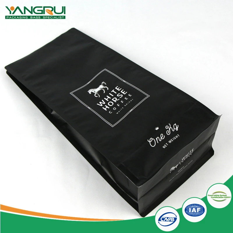 Valfli Alüminyum Folyo Kahve Torbası 8 Taraflı Aluminium Foil Coffee Bag With Valve 8 Side Sealed