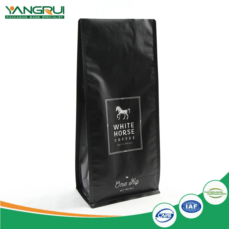 Valfli Alüminyum Folyo Kahve Torbası 8 Taraflı Aluminium Foil Coffee Bag With Valve 8 Side Sealed