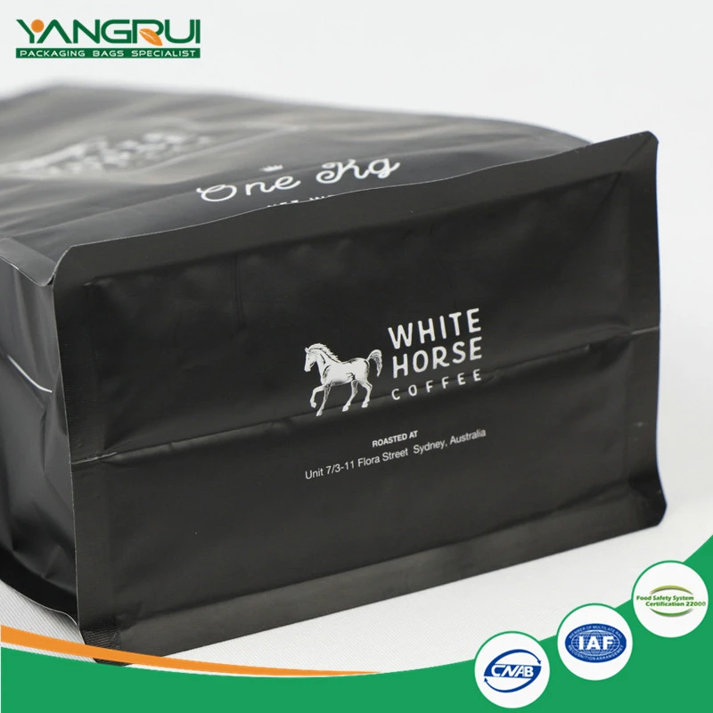 Valfli Alüminyum Folyo Kahve Torbası 8 Taraflı Aluminium Foil Coffee Bag With Valve 8 Side Sealed
