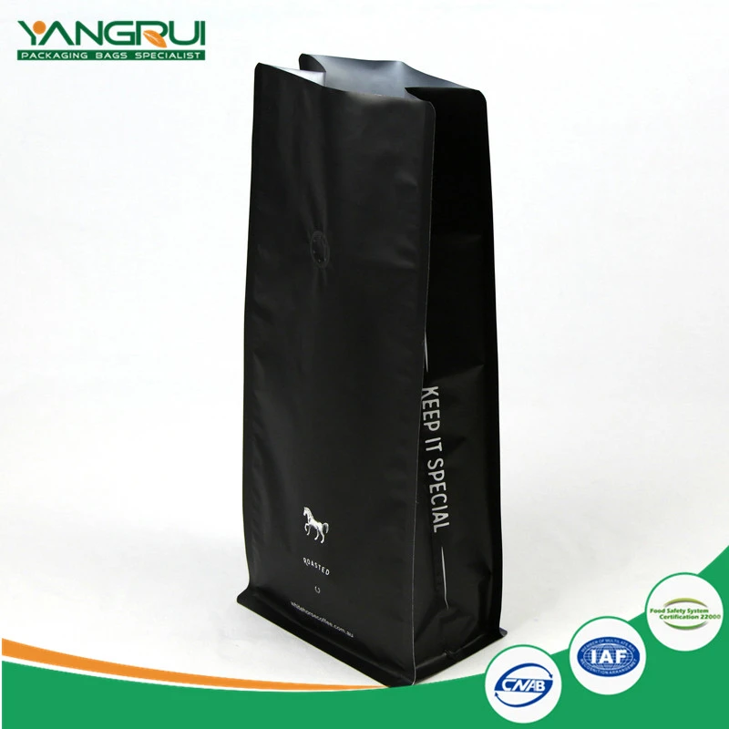Valfli Alüminyum Folyo Kahve Torbası 8 Taraflı Aluminium Foil Coffee Bag With Valve 8 Side Sealed