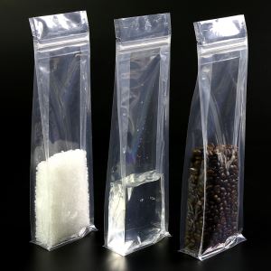 Zip Kilidi ile Temizle Kare 200g Plastik Düz Tabanlı Çanta