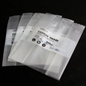 Yan Körüklü Pamuklu Çubuk Plastik Paketleme Poşetleri