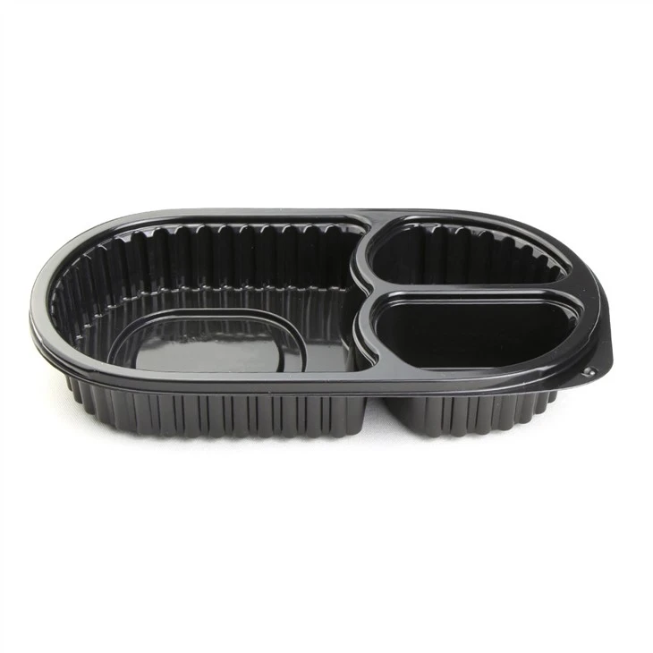 Disposable 3 Compartment Food Container