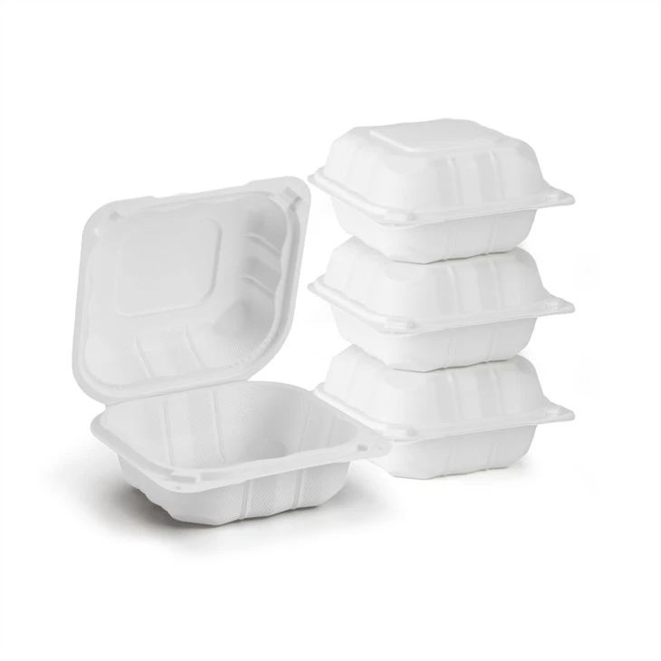 225 biyolojik olarak parçalanabilir hamburger patates kızartması gıda ambalajı tek kullanımlık bento öğle yemeği kutusu plastik gıda kabını al