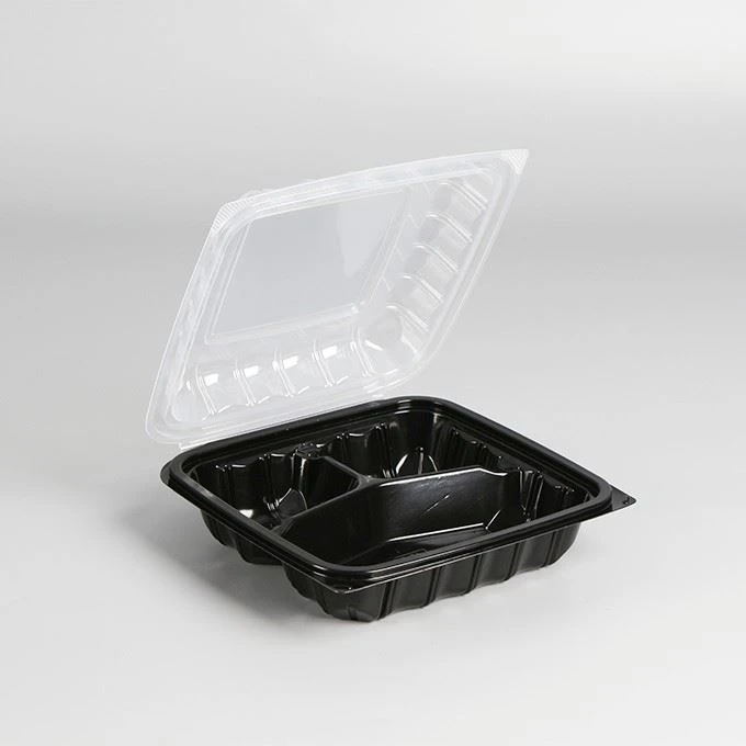 Microwavable Deli Food Takeout Polypropylene Containers Togo Boxes Carry Out Hamburger Hinged Lid Food Containers