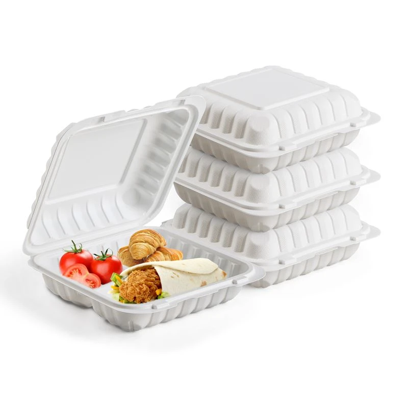 9x9 İnç Gıda Sınıfı Testi Mikrodalgaya Uygun Fast Food Takeaway Kapaklı Tek K...