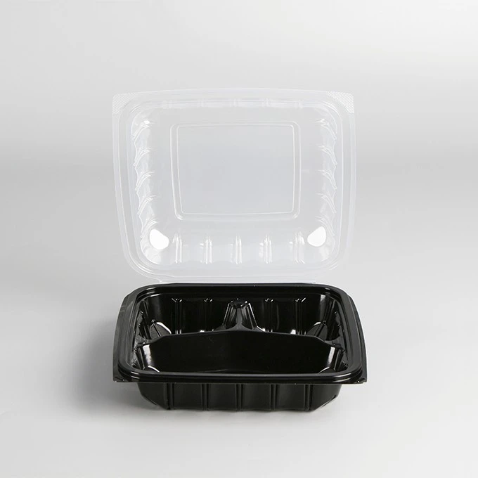 New Item Meal Food Takeout Lunch Box Disposable Plastic Takeaway Container Dual Color To Go Food Container For Restaurant