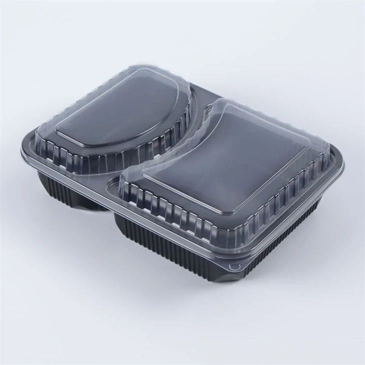 2 Bölmeli Plastik Paket Bento Kutuları