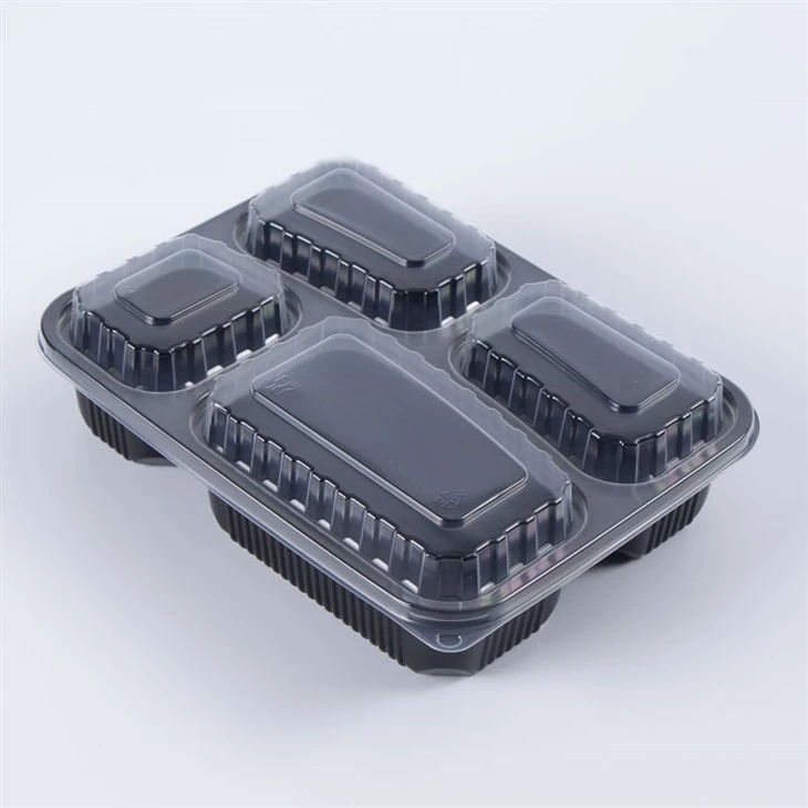 4 Bölmeli Plastik Paket Servis Kabı