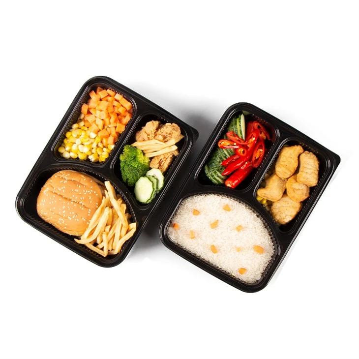 Kapaklı Bölünmüş Paket Servis Kabı