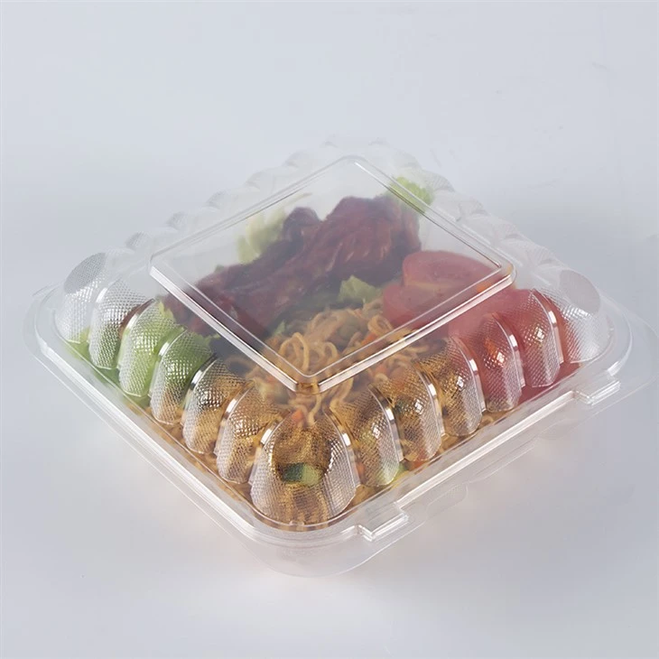Plastik Şeffaf Bento Kutusu Tek Kullanımlık Paket Servis