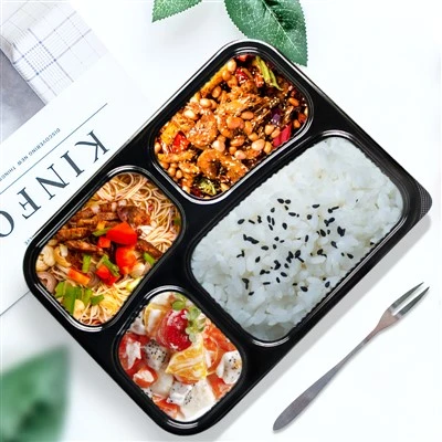 Bento Öğle Yemeği Kutusu Tek Kullanımlık Siyah 4 Karşılaştırması