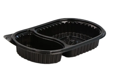 Oval 2 Bölmeli Gıda Saklama Kabı