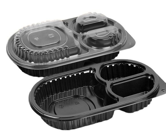 Oval 3 Bölmeli Yemek Kabı