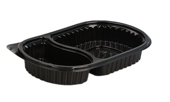 PP Oval 2 Bölmeli Gıda Kabı